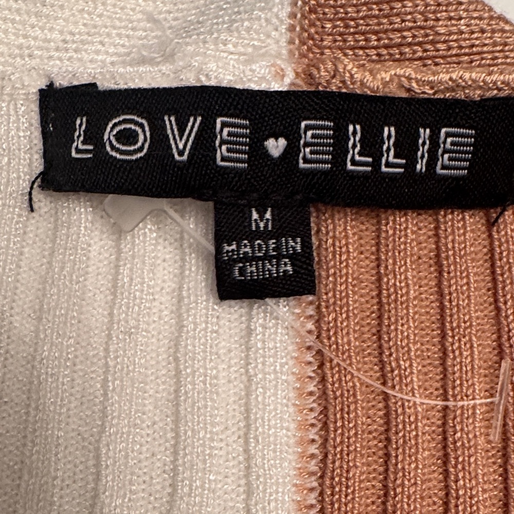 Love Ellie White and Tan Sweater